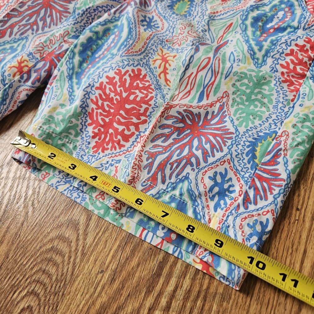 LILLY PULITZER Green/Pink Blue Bermuda Shorts Size 6 Cotton Summer EUC - Picture 10 of 12